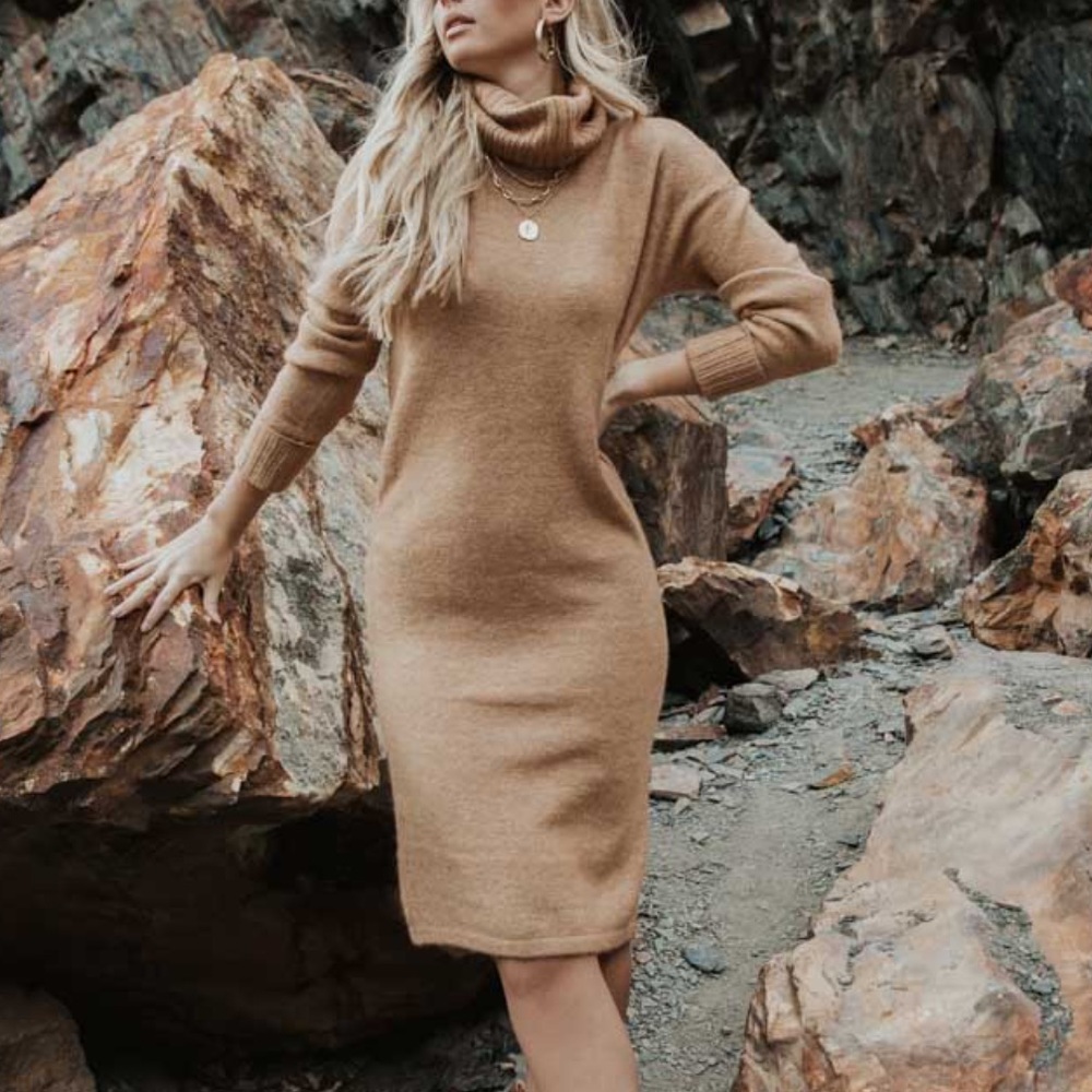 Bohme Tan Midi Dress